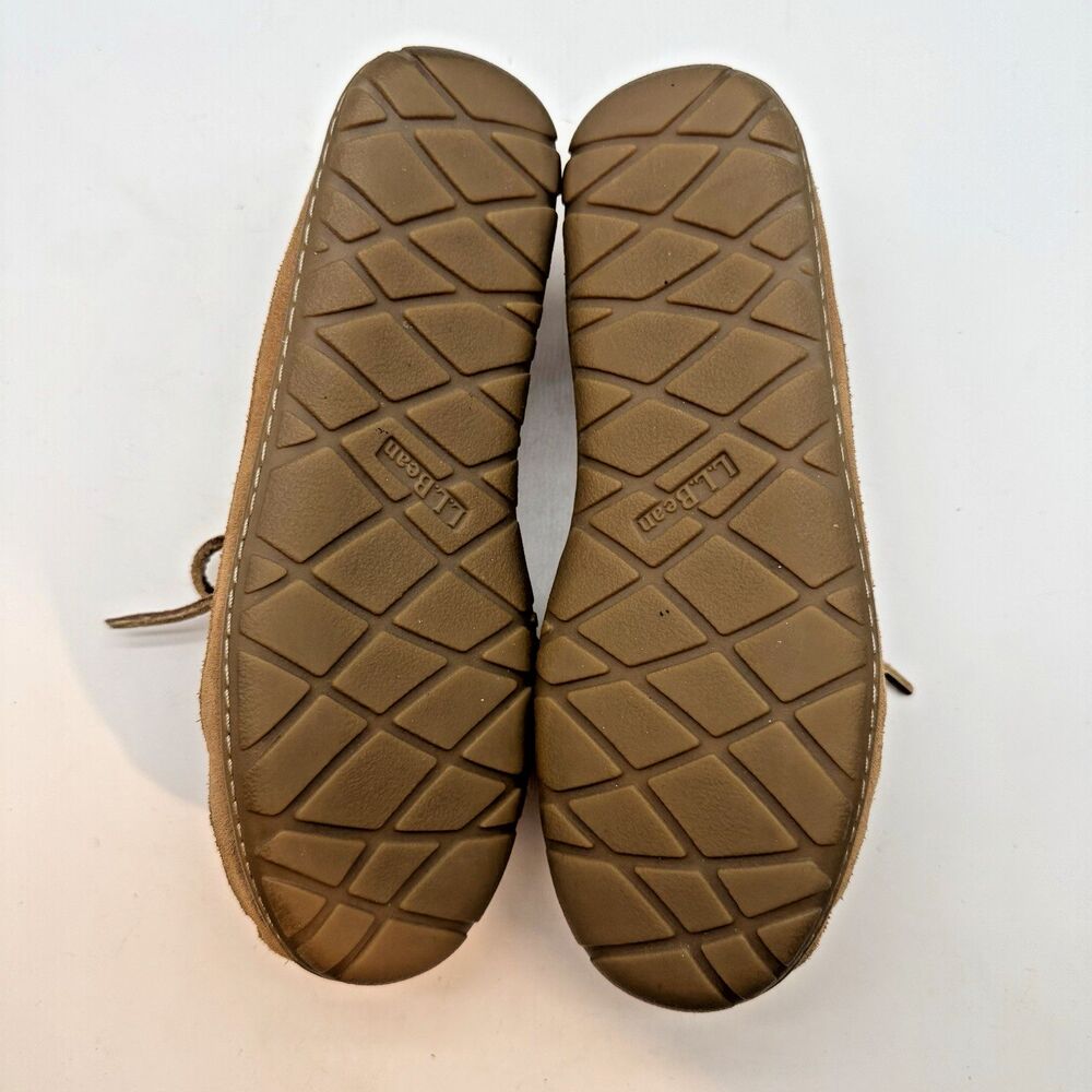 L.L. Bean Wicked Good Moccasins Women's 6M Brown Suede Sherpa Lined Slippers - Picture 8 of 11